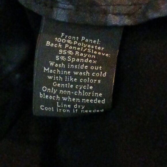 Rock & Republic Blouse Black V Neck Roll Tab Sleeve Constrast Womens Size XS - Picture 7 of 7